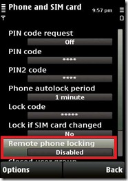 remote phone locking