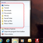 Clear And Disable Windows 7 Jumplist History