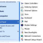 Display Control Panel Applets in Start Menu in Windows XP