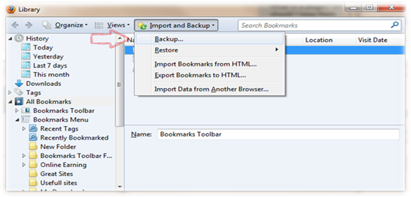 How To Backup Bookmarks In Firefox