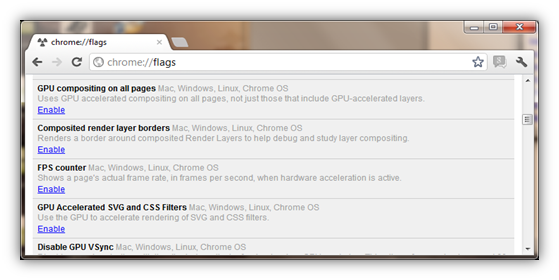 Chrome://flags