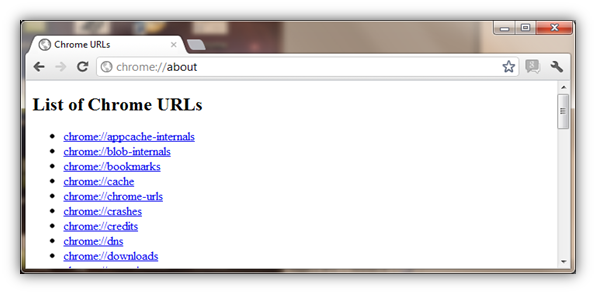 Chrome://about