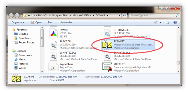 how to open pst file