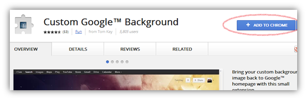 how to change google homepage background